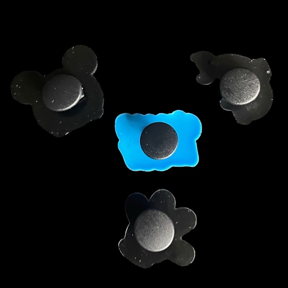 Shoe Charms for Clogs Crocs Lot of 4 NWOT Mouse Head Mouse Hand Dolphin Be Happy - Picture 3 of 4